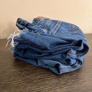 American Eagle Super High Rise Baggy Wide Leg with fringe hem